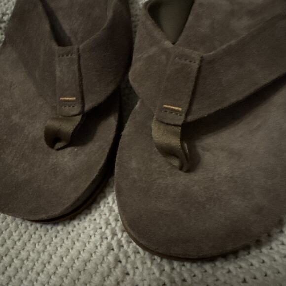 Reef OJAI Fossil Brown Suede & Leather Cushion Comfort Flip-Flop Men's Size 10 - Picture 2 of 6
